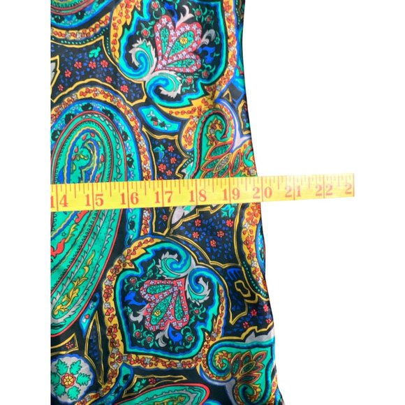 Vintage 90's California Miss Paisley Slip Dress With Spaghetti Straps Boho Style - Picture 3 of 9